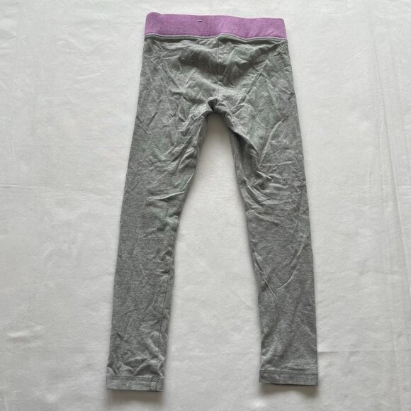 Justice Active Girls Size 7 Gray Softball Leggings With Purple Waistband - Picture 6 of 6